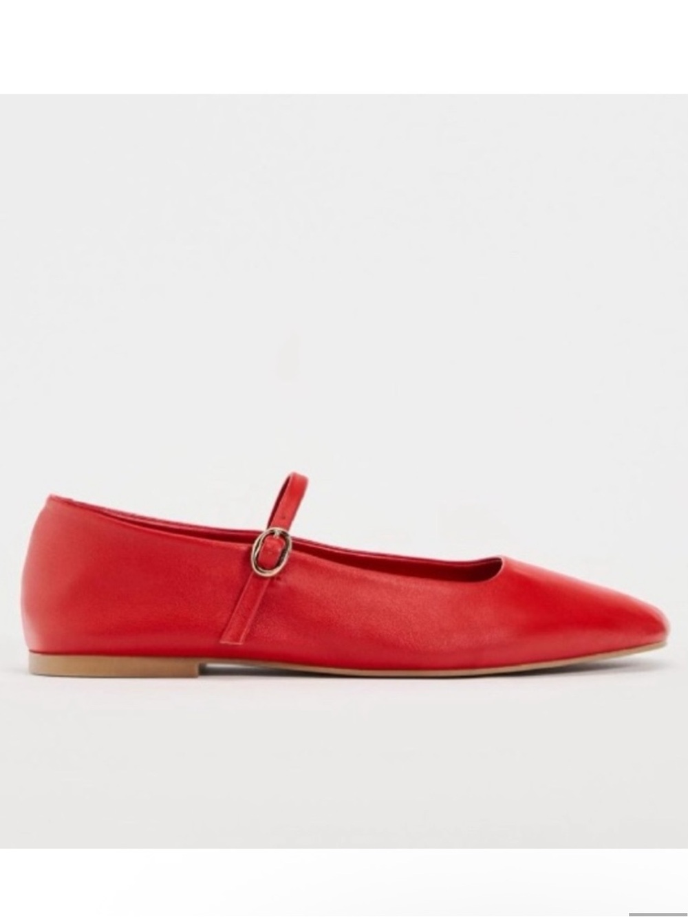 Zara red ballet flats